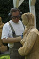 Click to see it big Ich mit Kettensäge, Impression aus dem Wald